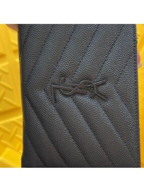 Saint Laurent Matte Black Quilted Leather wallet